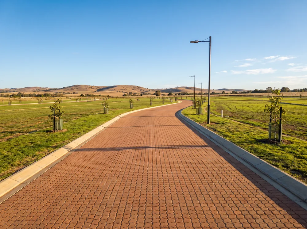 Interlocking paver-block internal road